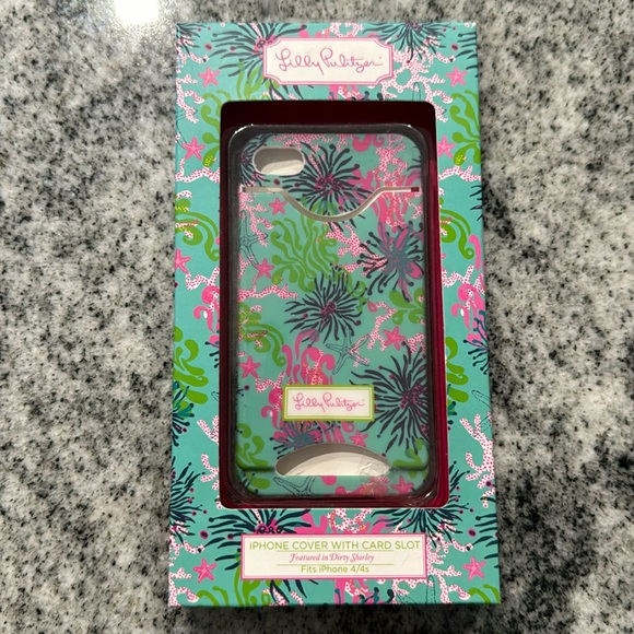 Lilly Pulitzer IPhone 4/4s Case with Card Slot - Dirty Shirley - Picture 1 of 3